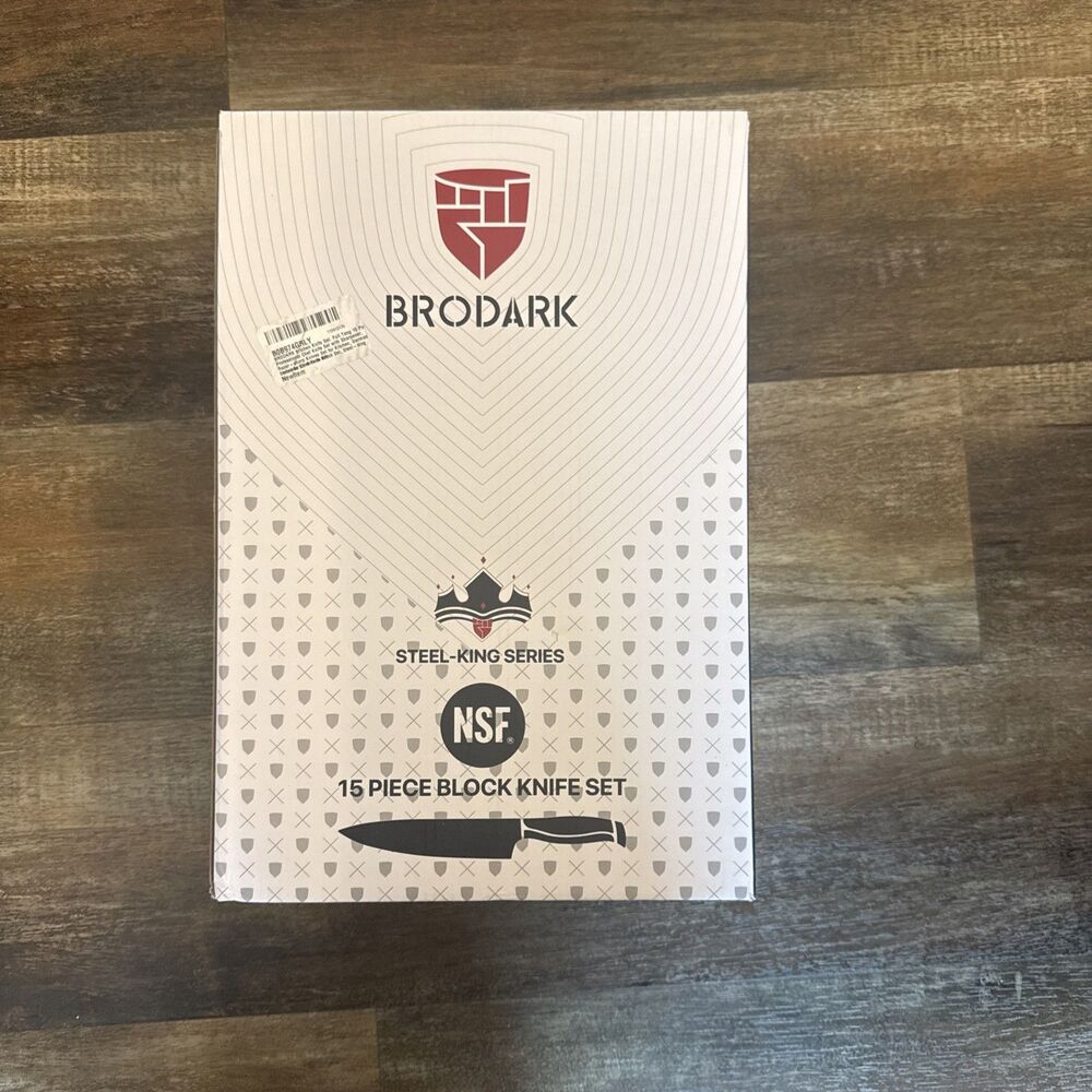 Brodark Steel-King Series 15-Piece Block Knife Set  Ny10108-15P